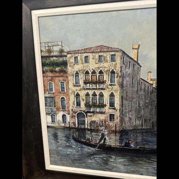 Enrique Alonso Painting Fine Art Oil on Canvas Signed With Solid Wood Framed - Picture 5 of 16